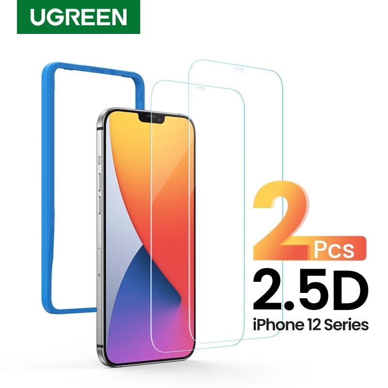 NNEDSZ 20338 2.5D Full Cover HD Screen Tempered Protective Film for iPhone 12/6.7 Twin Pack