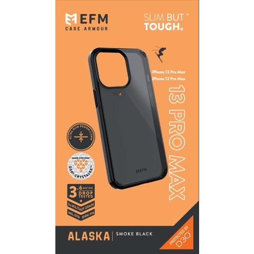 NNEDSZ EFM Alaska Armour with D3O Crystalex Case for iPhone 13 Pro Max (6.7") - Black