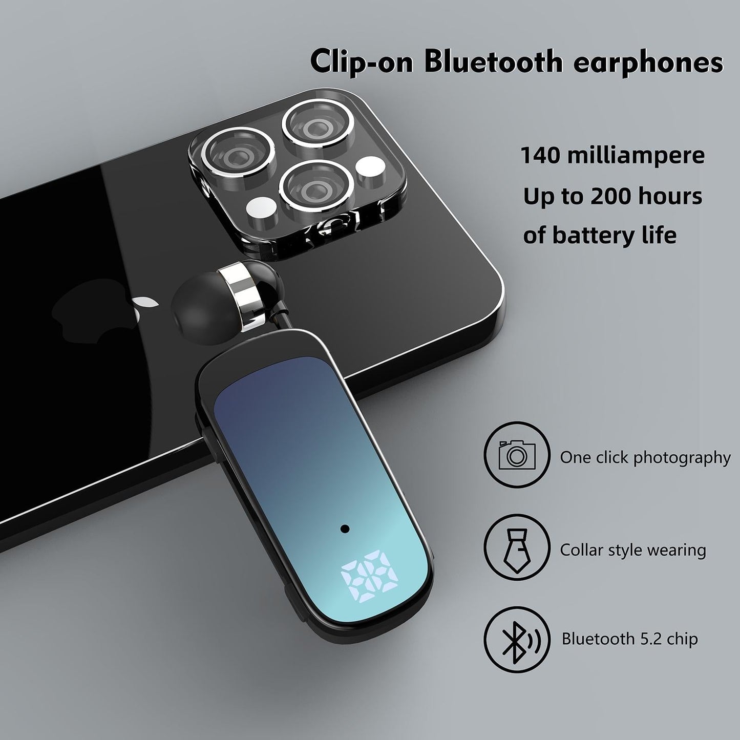 NNEDSZ K65 Wireless Business Earbuds - Retractable Cable